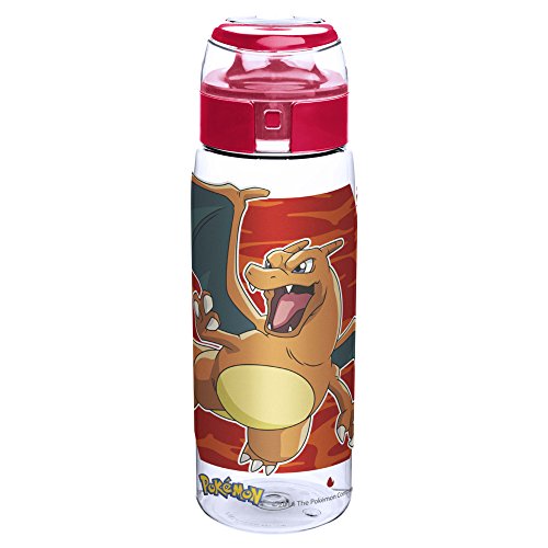 Zak Designs Zak Designs Pokemon Reusable Tritan Plastic Water Bottle with Flip Top Cap, Single, Pokemon-K951