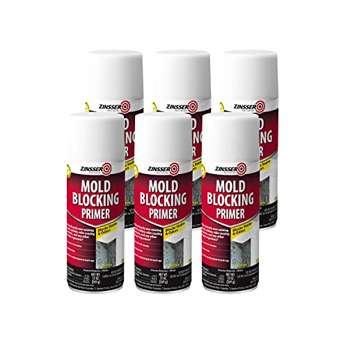 Zinsser 287512-6PK Mold Blocking Spray Primer, 13 oz, White, 6 Pack