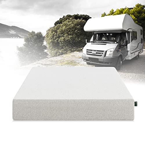ZINUS 10 Inch Ultima Memory Foam Mattress / Short Queen Size for RVs, Campers & Trailers / Mattress-in-a-Box, White