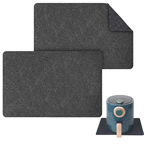 2 Pieces Heat Resistant Mat for Air Fryer with Kitchen Appliance Sliders Function, Kitchen Countertop Heat Protector Mats, Appliance Slider for Air Fryer Oven Coffee Maker Blender Toaster