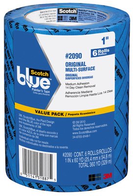 3M 1 Blue 2090-24EVP.94 in. x 60 yd. Scotch Painters Tape Value Pack-6 Pack