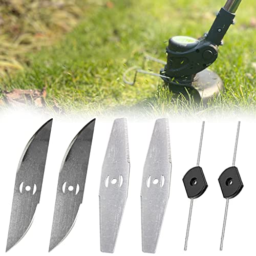 4Pcs Weed Wacker Replacement Blade - Grass Trimmer Blade Heads Replacements - Carbide Blade Tip Brush Cutter Trimmer Weed Eater Blade for Electric Lawn Mower Set - Lawn Mower attachments