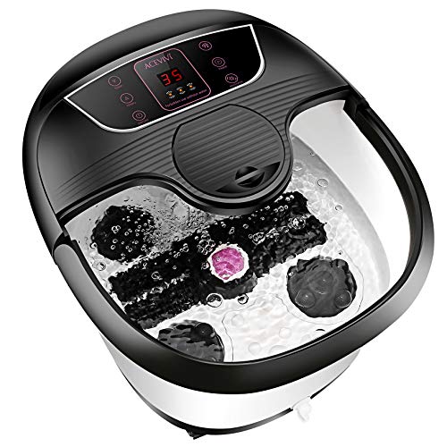 ACEVIVI Foot Spa, Auto Foot Bath Spa Massager with Heat and Bubbles, Temp+/- Offer a Pedicure Heated Foot Spa, Foot Soaker for Soothe & Relax Tired Feet