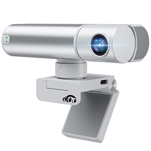 aicoco PTZ 2K Webcam, Streaming Camera with AI Tracking & Auto Framing, Gesture Control, Zoom Certified, Dual Omnidirectional Noise-Canceling Microphones, Video Camera for Video Calls/Live Streaming