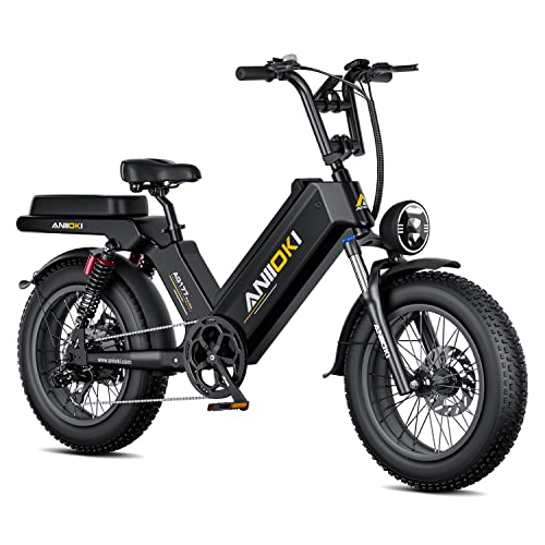 ANIIOKI Electric Bikes, 60AH Ultra Large Battery Ebikes for Adults, Electric Bicycles up to 100Miles, 750W 30MPH Electric Bike for Adults, Electric Mountain Bike, 20''x4.0'' Fat Tire Electric Bike
