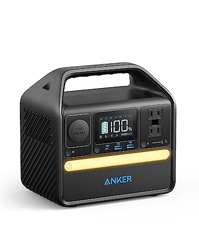 Anker 521 Portable Power Station Upgraded with LiFePO4 Battery, 256Wh PowerHouse, Up to 600W Solar Generator (Solar Panel Optional), 2 AC Outlets, Outdoor Generator for Camping