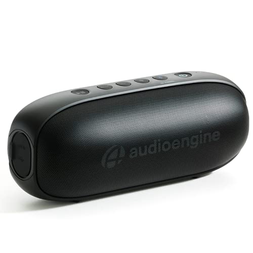 Audioengine 512 Portable Bluetooth Speaker - Outdoor Music System - Bluetooth Wireless Speakers, 20W Powered Portable Speaker - 100 Ft Wireless Range, 12 Hour Battery Life (Black)