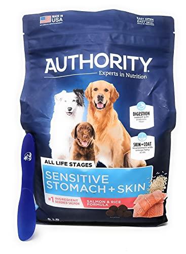 Authority Adult Sensitive Stomach and Skin Salmon and Rice Dry Dog Food 6 lbs and Especiales Cosas Mixing Spatula