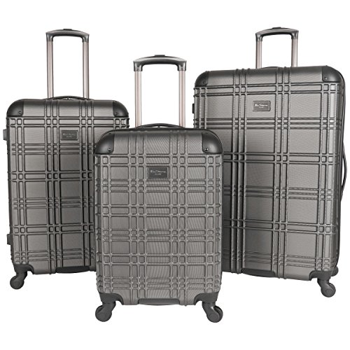 Ben Sherman Nottingham Hardside Spinner Luggage, 3-Piece Set (20"/24"/28"), Charcoal