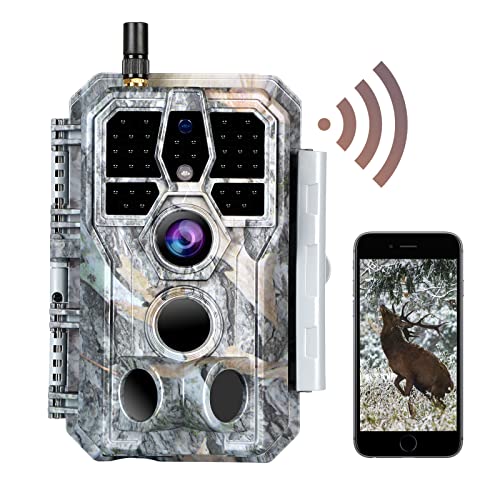 BlazeVideo WiFi Deer Camera Trail Game Cam 32MP 1296P APP Control with Night Vision Time Lapse Waterproof Motion Activated Photo & Video Model for Wildlife Scouting Hunting & Home or Backyard Security