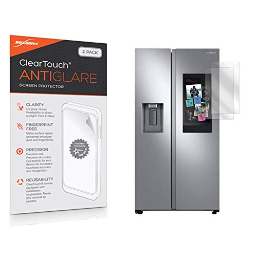 BoxWave Screen Protector Compatible With Samsung Family Hub Refrigerator with Generic (Non-AKG) Speaker - ClearTouch Anti-Glare (2-Pack), Anti-Fingerprint Matte Film Skin