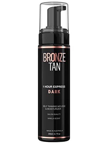 Bronze Tan Self Tanner Mousse Dark Self Tan Foam | Sunless Tanner for all Skin Tones | Salon Quality Fake Tan Vanilla Scented Self Tanners Best Sellers (200 ml/ 6.7 oz)