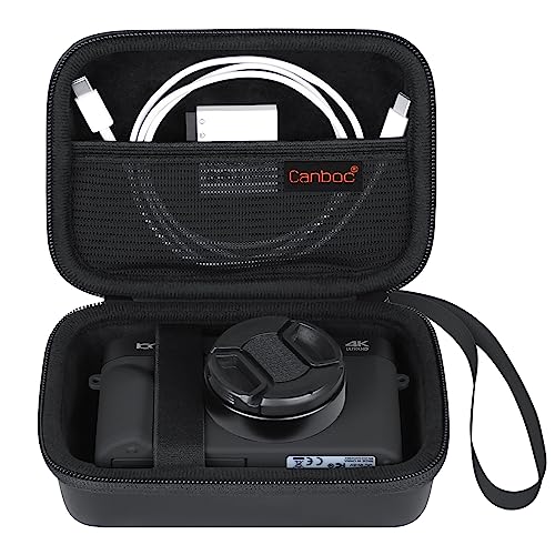 Canboc Digital Camera Case for Femivo/IWEUKJLO/VETEK/VJIANGER 4K 48MP Vlogging Camera for Photography and Video, Mesh Pocket fit Batteries, USB Cable, SD Card, Black (Case Only)