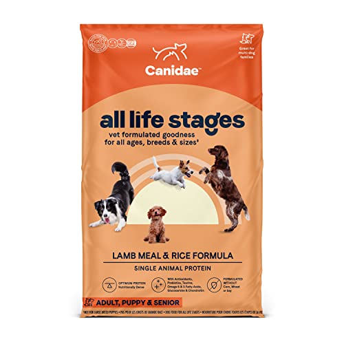 Canidae All Life Stages Premium Dry Dog Food for All Breeds, All Ages, Lamb Meal & Rice Recipe, 27 lbs