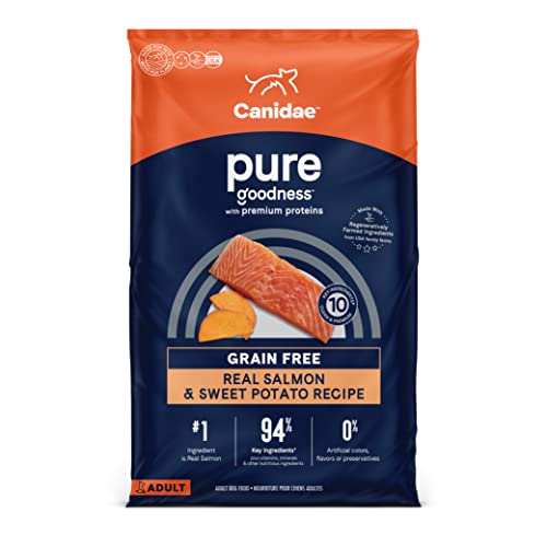Canidae Pure Limited Ingredient Premium Adult Dry Dog Food, Real Salmon & Sweet Potato Recipe, 12 lbs, Grain Free