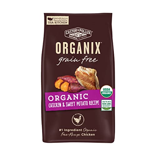 Castor and Pollux ORGANIX Grain Free Dog Food, Chicken and Sweet Potato Organic Dog Food Recipe - 18 lb. Bag