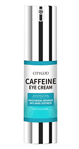 CITYGOO Caffeine Eye Cream Anti Aging, With Collagen, Caffeine, Polypeptide - For Wrinkles, Fine Lines, Under Eye, Bags, Crows Feet Eye Lift Treatment For Men & Women…