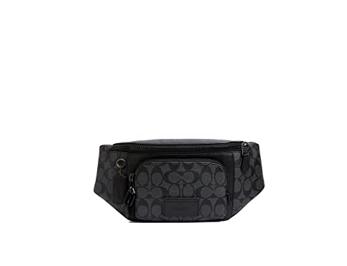 Coach Track Waistpack in Colorblock Signature Canvas (Charcoal Black)