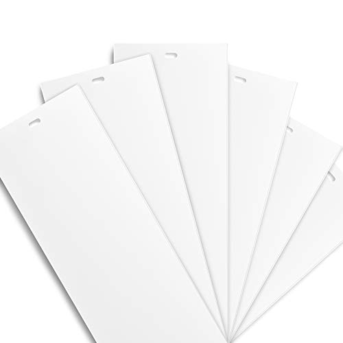 DALIX White Vertical Replacement Blinds Slats Sliding Glass Door Window (6 Pack)