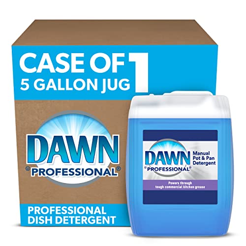 Dawn Dishwashing Liquid Soap Detergent by P&G Professional, Bulk Degreaser Removes Greasy Foods from Pots, Pans and Dishes in Commercial Restaurant Kitchens, Regular Scent, 18.9L/5 gal