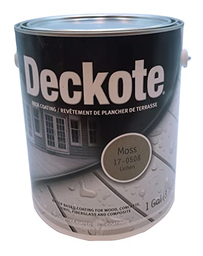 Deckote Moss 1 Gallon Deck Coating – UV Protection and Water proof Deck Paint, High Performance Acrylic Deck Paint - Great for Patios, Stairs, Porches, Balconies, Wooden Surfaces, Concrete, and more