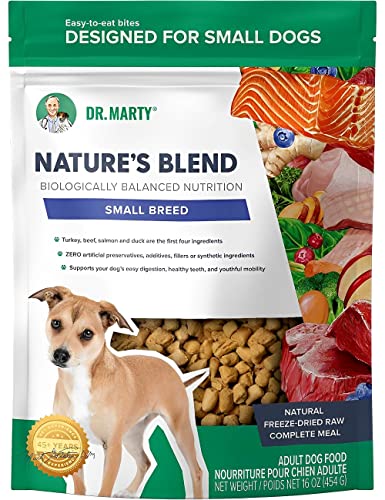 Dr. Marty Nature's Blend Adult Small Breed Freeze-Dried Raw Dog Food 16 oz, 1 Pound (Pack of 1)
