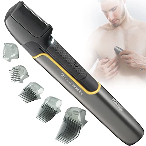 DSP Beard Trimmers for Men Groin Hair Trimmer Waterproof Women Bikini Trimmers Cordless Ball trimmer Body Groomer for Men Electric Body Hair Trimmers for Face and Body with 4 Limit Combs & Wet/Dry Use