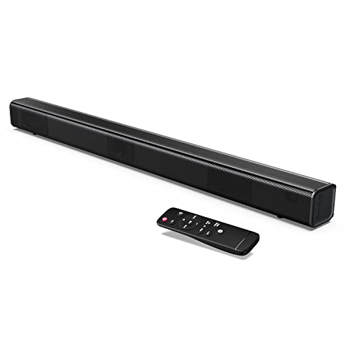 dyplay Sound Bar for TV with HDMI, 120Watt 30 Inch Soundar, Bluetooth 5.0 TV Soundbar Speaker, 4 EQ Modes, HDMI/Optical/AUX/TF/USB Connection, Built-in DSP, Remote Control and Wall Mountable