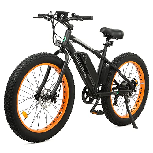 ECOTRIC Cheetah Electric Bike 26" X 4" Fat Tire Bicycle 500W 36V 12.5AH Battery EBike Beach Mountain Snow E-Bike Throttle & Pedal Assist for Adults - 90% Pre-Assembled