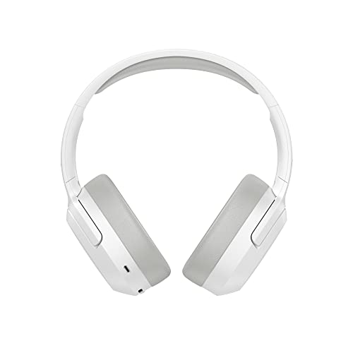 Edifier W820NB Hybrid Active Noise Cancelling Headphones - Hi-Res Audio - 49H Playtime - Wireless Over Ear Bluetooth Headphones for Phone-Call (White)