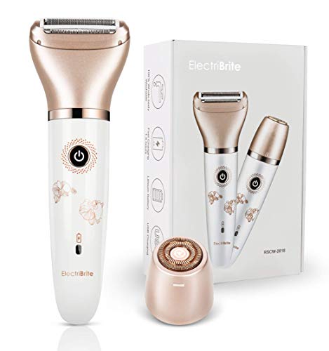 Electric Razor for Women - Painless 2-in-1 Women Shaver Hair Remover for Face, Legs and Underarm, Portable Waterproof Bikini Trimmer Wet and Dry Cordless Lady Hair Removal - Micro USB Recharge