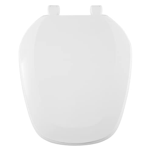 Eljer EMB201-001 Plastic Round Toilet Seat with Closed Front, White