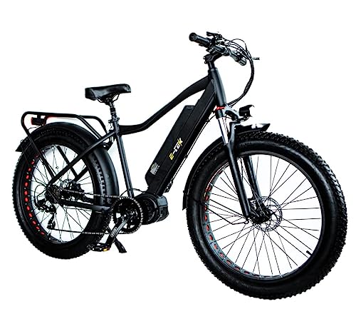 ETEK RoadTek X e Bikes for Adults Electric - Bafang 1000W MID-Drive Motor Electric Dirt Bike for Adults - 48V 17Ah Battery - Kenda 26" x4.0 Fat Tire Electric Bike + eBik 7 Gears Mountain Bike