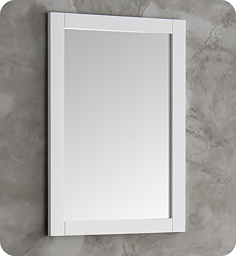 Fresca Hartford 20" White Traditional Bathroom Mirror