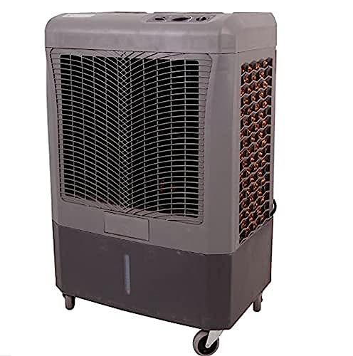 Hessaire MC37M Portable Evaporative Cooling Fan, Indoor/Outdoor High Temp Low Humidity Environments, 3100 CFM, 950 sq. ft., 3-Speed Fan, 59 dB, Gray