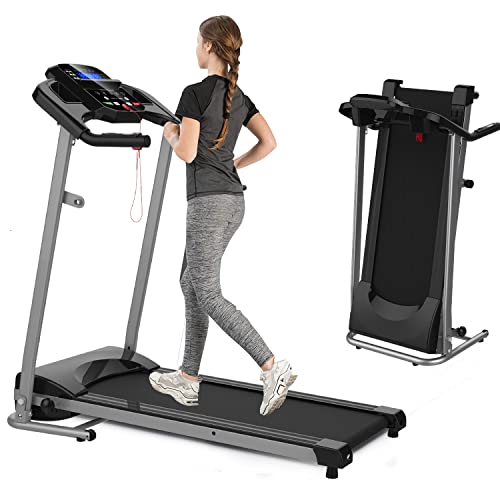 Home Foldable Treadmill with Incline, Folding Treadmill for Home Workout, Electric Walking Treadmill Machine 15 Preset or Adjustable Programs 250 LB Capacity MP3