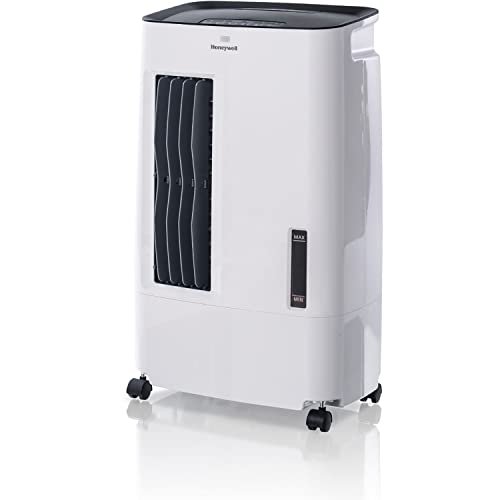 Honeywell Quiet, Low Energy, Compact Portable Evaporative Cooler with Fan & Humidifier, Carbon Dust Filter & Remote Control, White