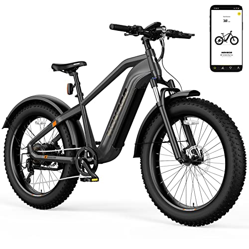 HOVSCO Electric Bike for Adults, 750W Motor Torque Sensor Ebike 28Mph, 48V 20Ah LG Battery 80Miles Electric Mountain Bike, 26"x4" Fat Tire Electric Bicycle 7 Speed Drivetrain, Hydraulic Disc Brake