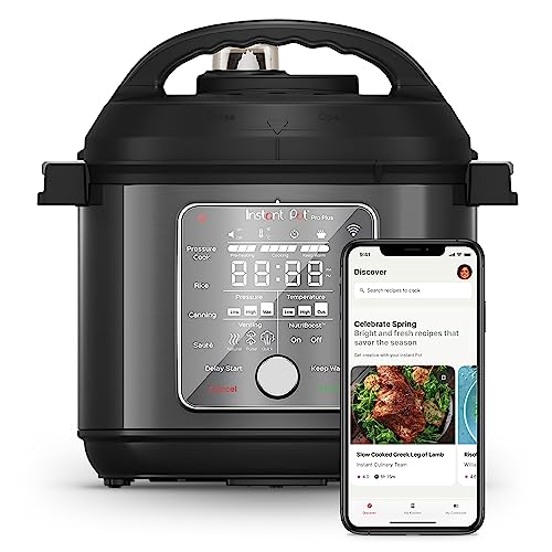 Instant Pot Pro Plus Wi-Fi Smart 10-in-1, Pressure Cooker, Slow Cooker, Rice Cooker, Steamer, Sauté Pan, Yogurt Maker, Warmer, Canning Pot, Sous Vide, Includes Free App with 1900 Recipes, 6 Quart