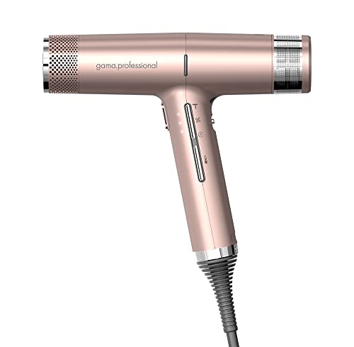 IQ2 Perfetto | Professional Hair Dryer | by Ga.Ma Italy | 2022 Update | Auto Standby | Turbo 120.000 RPM | Rose Gold