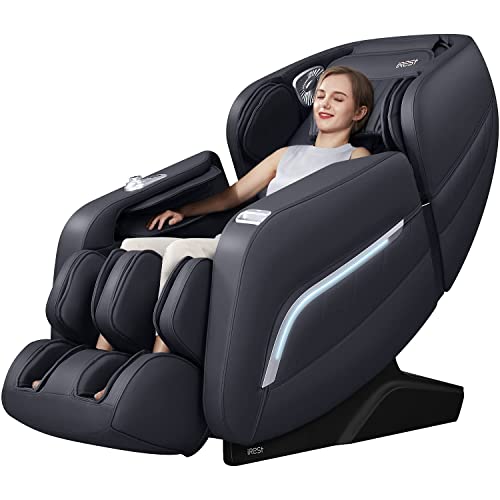 iRest 2023 Massage Chair, Full Body Zero Gravity Recliner with AI Voice Control, SL Track, Bluetooth, Yoga Stretching, Foot Rollers, Airbags, Heating (Black) 1