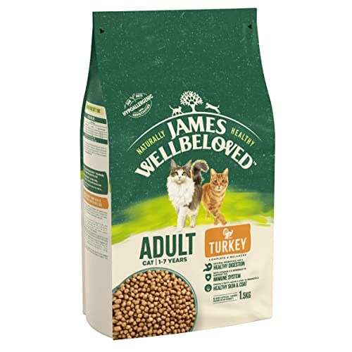 James Wellbeloved Turkey And Rice Dry Adult Cat Food - 1.5kg