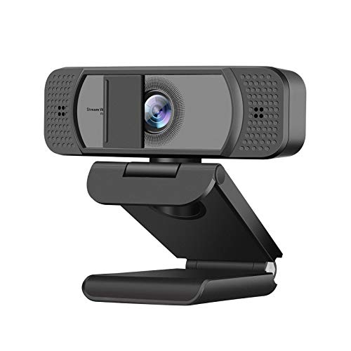 JETAKu Webcam HD 1080p-Streaming Webcam with Privacy Cover for Desktop Computer PC,100° Wide-Angle View with Stereo Microphone, USB Webcam Plug and Play,Low-Light Correction