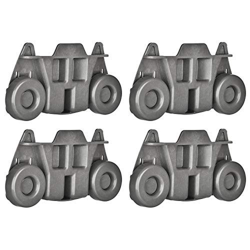 Jolaxy 4-Pack W10195416 Dishwasher Wheels Replacement for Kitchen-Aid Whirlpool Maytag Kenmore JennAir Amana, Ultra Durable Lower Dishrack Wheels, Replace Part Number 4245021 PS11722152 W10195416V