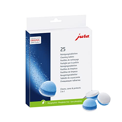 Jura 3-Phase Cleaning Tablets 25045 For All Jura Espresso Machines and Automatic Coffee Centers - 25-Count