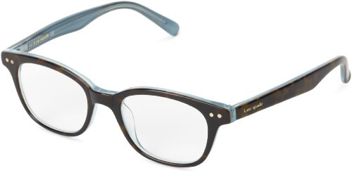 Kate Spade Women's Rebec Cat Eye Reading Glasses, Tortoise Aqua, 49 mm (2 x Magnification Strength)