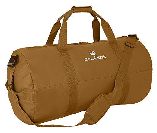 Large Duffle Bag – Desert Brown 32”x18” - 133.4L - Canvas Military and Army Cargo Style Travel Luggage - Carryall Duffle for Men and Women – Hiking, Student, Backpacking and Storage Shoulder Tote Bag