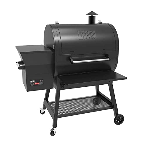 LifePro SCSP2000LP 2000 Square Inch Barrel Precision Wood Pellet Smoker Grill with Digital Control, 3 Grates for Large Cook Surface