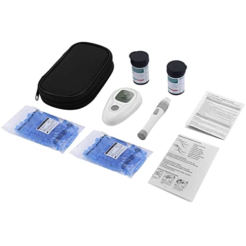 Lobonbo Blood Glucose Monitors, G-427B Blood Glucose Meter Kit with 1 Glucometer,1 Lancing Device, 100 Blood Sugar Test Strips, 100 Lancets, Storage Case for Home Use