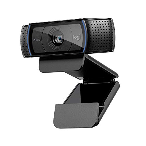 Logitech C920x HD Pro Webcam, Full HD 1080p/30fps Video Calling, Clear Stereo Audio, HD Light Correction, Works with Skype, Zoom, FaceTime, Hangouts, PC/Mac/Laptop/Macbook/Tablet - Black